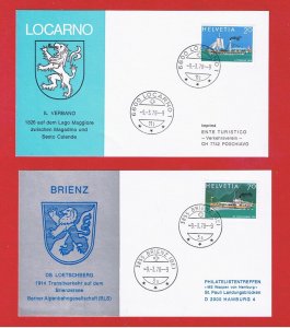 Switzerland  #652 & 654   FDC   Card     Free S/H