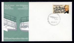 Canada 655 William Hamilton Merritt Canada Post U/A FDC