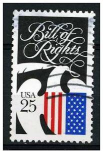 USA 1989 - Scott 2421 used - 25c, Bill of Rights 