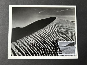 Ansel Adams 2024 FDC Maxicard Maximum Postcard White Sand Dune National Monument