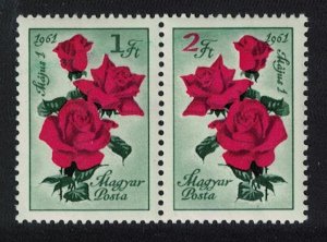 Hungary Roses May Day 2v Pair 1961 MNH SG#1734-1735