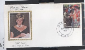 Niger 944 Princess Diana cover, silk cachet