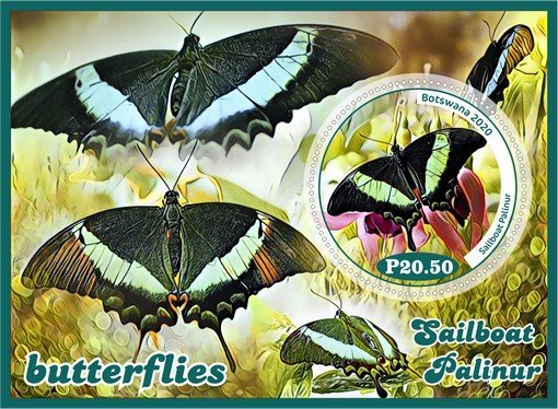 Republic of Botswana stamps 2020. - Set of insect butterflies from 8 blocks MNH