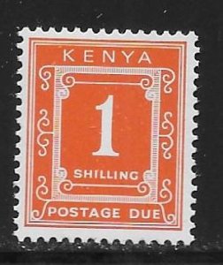 Kenya J7a 1sh Postage Due single MNH