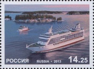 Russia 2013 Рassenger ferries ships Joint issue with Aland islands stamp MNH