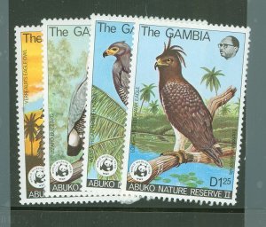 Gambia #381-384 Mint (NH) Single (Complete Set) (Wildlife) (Bird)