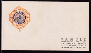 1939 N Dakota Statehood ND 50th Sc 858-23a.1 unused ROSS sample cachet