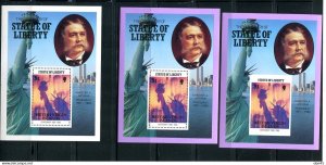 British Virgin Islands 1986 Statue of Liberty USA Presidents 27 sheets MNH 15090