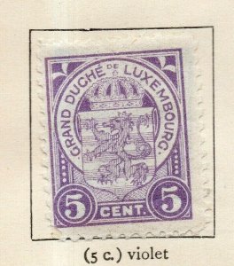 Luxemburg 1924-26 Early Issue Fine Mint Hinged 5c. NW-191795