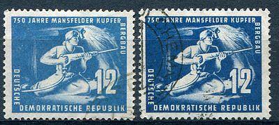 GDR Mi 273 and 273b  blue and dark blue VF EUR 150