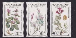 Kazakhstan   #276-278  MNH 1999  flowers