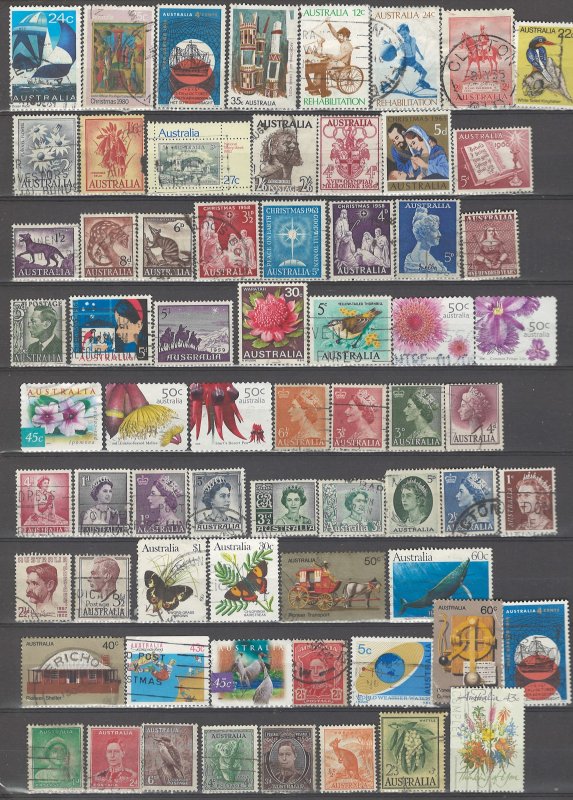 COLLECTION LOT # 43L AUSTRALIA 122 STAMPS CLEARANCE