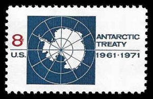 PCBstamps   US #1431 8c Antarctic Treaty, MNH, (6)