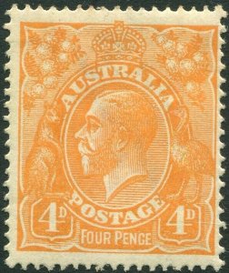 AUSTRALIA-1915 4d Orange Sg 22 MOUNTED MINT V35792