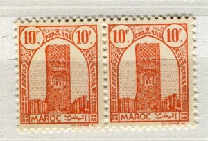 FRENCH MAROC; 1943 Hassan Tower Rabat issue MINT MNH unmounted 10Fr. PAIR