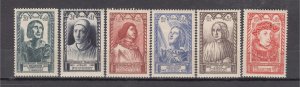 J43866 JLStamps 1946 france set mh #b207-12 famous prople