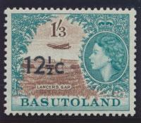 Basutoland  SG 65a   Mint  Hinged  - Opt surcharge  Type II 