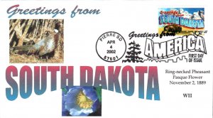 #3601 Greetings From South Dakota WII FDC