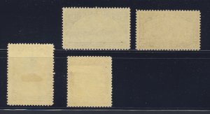 4x Canada Stamps #202-5c 204-5c 205-3c 208-2c Guide Value = $59.00