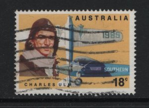 Australia   #675  used   1978    18c  Charles Ulm and Southern Cross plane