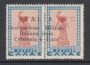 Ionian Islands Sc N2 MLH 1941 10l horiz. pr. with Italian Occupation overprint