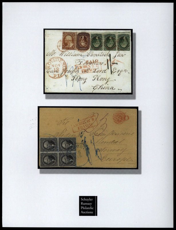 Schuyler Rumsey Sale 63 Don Richardson Collection of U.S. Postal Rates 1851-1863