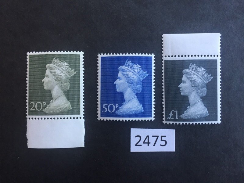 $1 World MNH Stamps (2475) GB, Great Britain, QEII, High values MNH