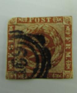 1858 Denmark  SC #A4  used stamp