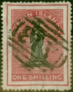 Virgin Islands 1868 1s Black & Rose-Carmine SG21b Fine Used 'A13 Duplex'