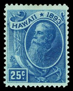 Hawaii Scott 79 1894 25c Ballard Issue Mint VF OG HR Cat $22.50