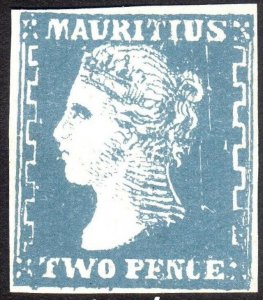 1859, Mauritius 2p, MNG, Sc 17, Reprint