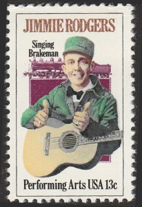 # 1755 MINT NEVER HINGED ( MNH ) JIMMIE RODGERS AND LOCOMOTIVE