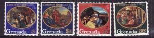 Grenada-Sc#341-4-Unused NH set-Christmas-Paintings-1969-