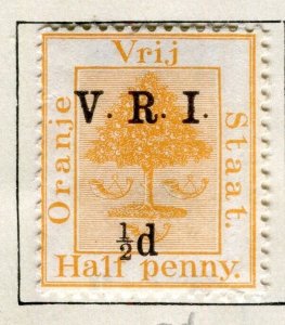 ORANGE RIVER COLONY; 1900-01 early QV V.R.I. surcharged Mint hinged 1/2d.