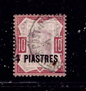 Great Britain-offices in Turkey 10 Used 1902 overprint issue