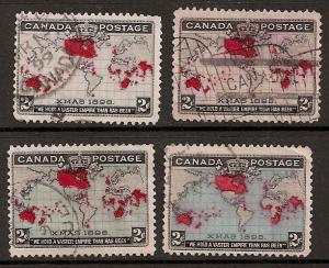 Canada Sc# 85,85i,86 & 86b Christmas Used