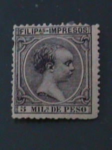 PHILIPPINE-IMPERAL-1890-SCF#155-KING ALFONSO XIII-MH -VF-134 YEARS OLD RARE