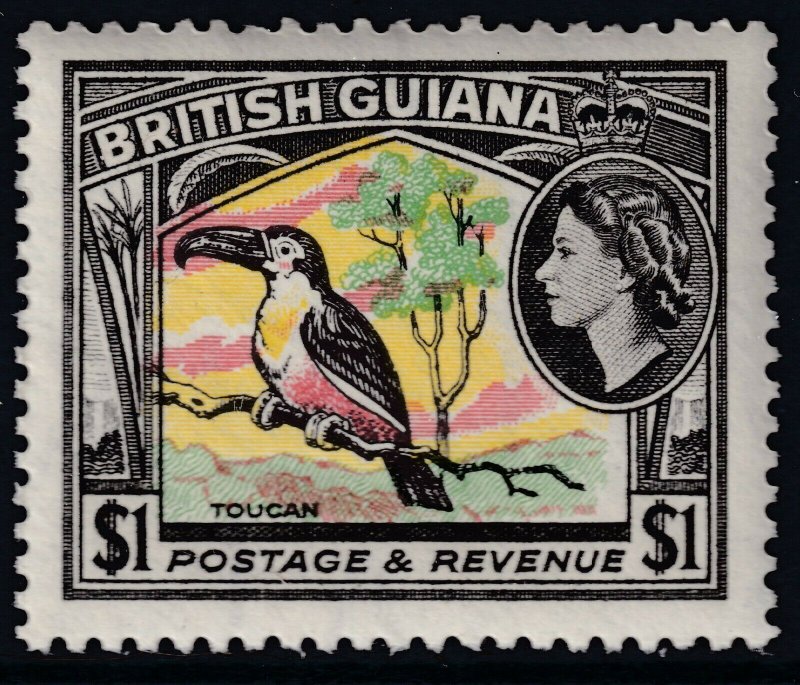 Sc# 265 British Guiana $1.00 QE portrait type issue MNH CV: $20.00