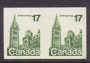 Canada #806a XF/NH Imperforate Pair