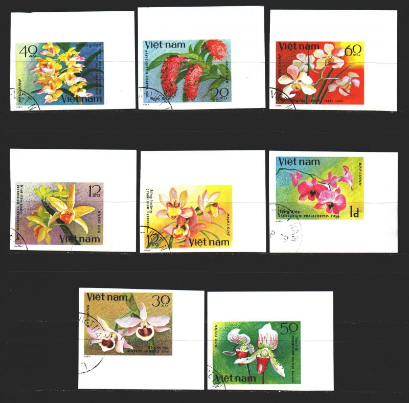 Vietnam. 1979. 1055u-62u. Orchids, flowers, flora. USED.