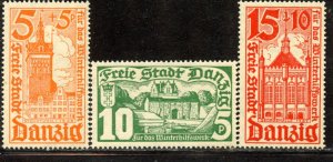 Danzig # B12-14, Mint Never Hinge. CV $ 16.00