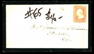 U.S. #65 USED ON COVER