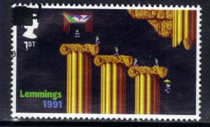 GB 2020 QE2 1st Video Games ' Lemmings 1991 ' Ex Fdc SG 4315 ( E860 )