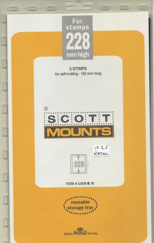 SCOTT MOUNT 1008 B, 228 MM X 152 MM, NEW/UNOPENED, RETAIL $10.25