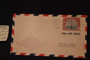 US C11 on cover Laredo TX (1st flight) to San Antonio TX (#2287)