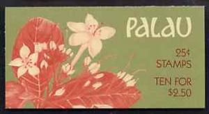 Booklet - Palau 1988 Flowers $2.50 booklet complete and v...