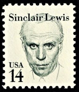 US 1856 MNH VF 14 Cent Sinclair Lewis Author Small Block Tagging