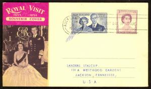 NEW ZEALAND 1953 QE2 ROYAL Visit Set Sc 286-287 FDC AUCKLAND