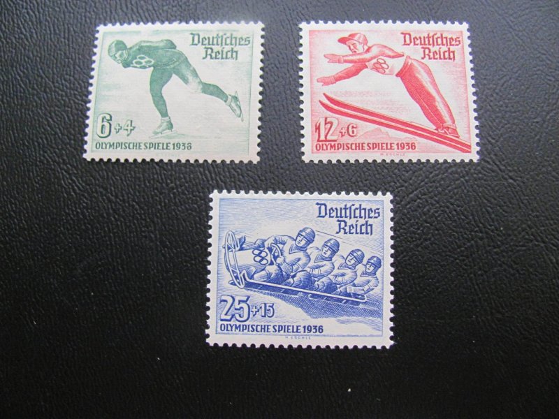 GERMANY 1936 MNH SC B79-81 OLYMPICS SET XF 65 (112)