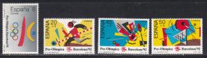 Spain # 2571, B139-141, Barcelona Summer Olympics, NH, 1/2 Cat.